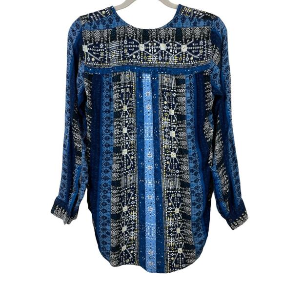 Nine West Lucy Top with 3/4 Length Roll Tab Sleeves (Poseidon) Size Medi… - Picture 5 of 9